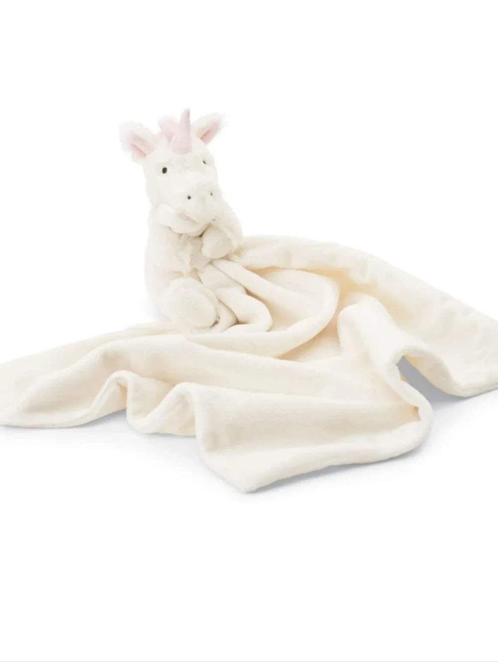 Jellycat Bashful Unicorn Soother In Cream Baby Lovey Security Blanket Plush
